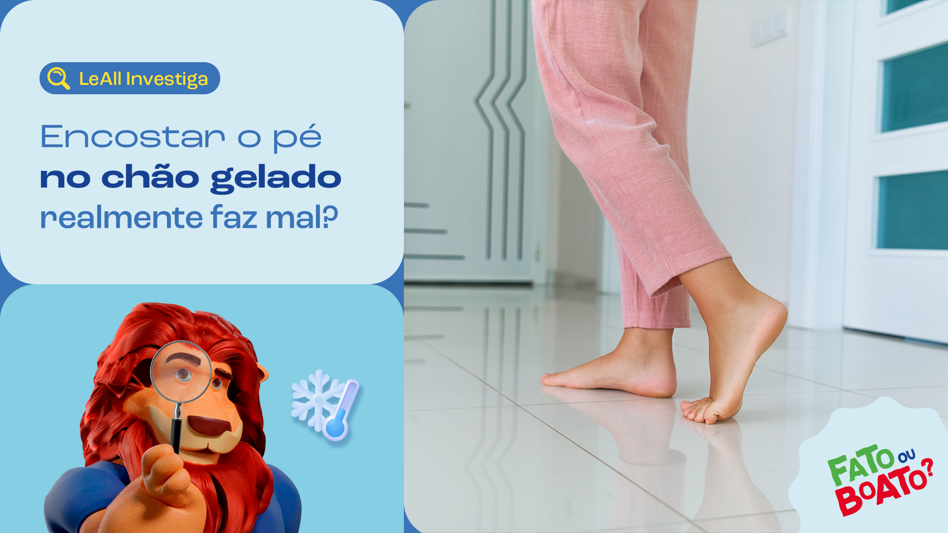 Pé no chão gelado faz mal